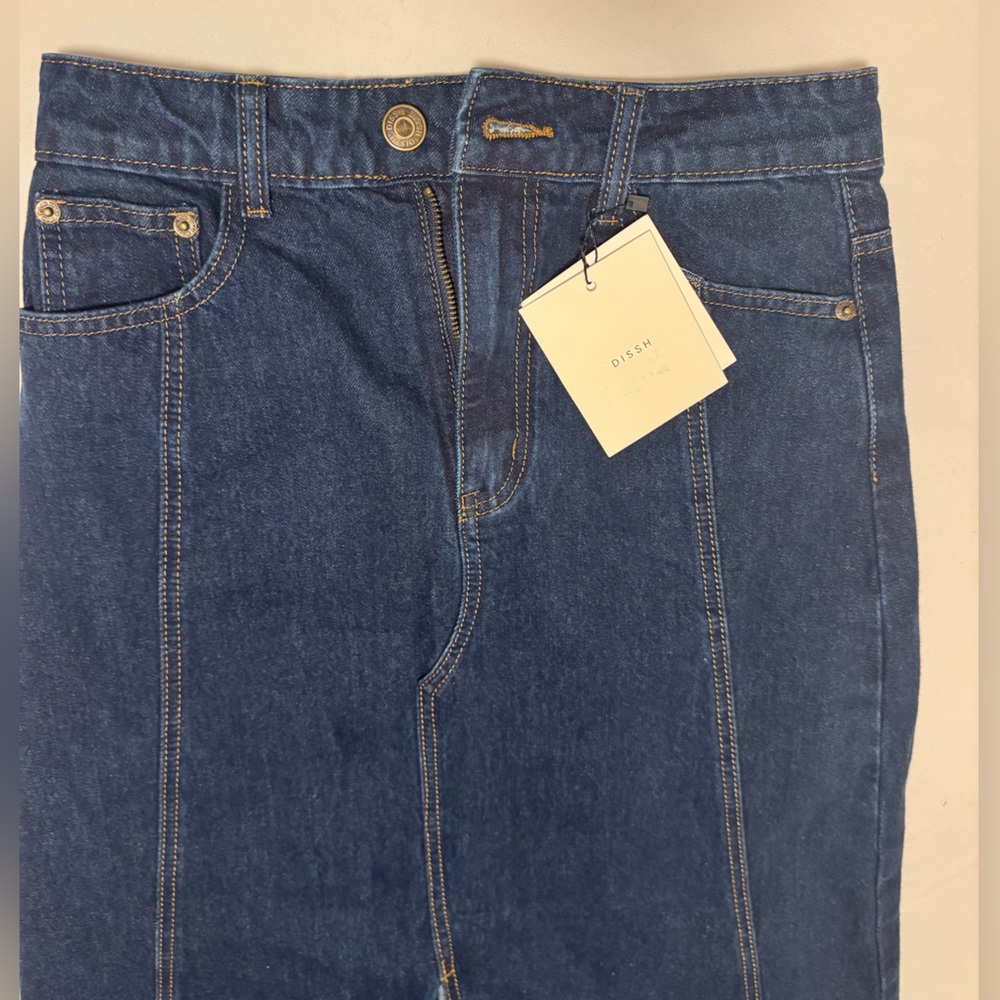 DISSH Lennon Indigo Maxi Skirt Slit in Middle💙 NWT